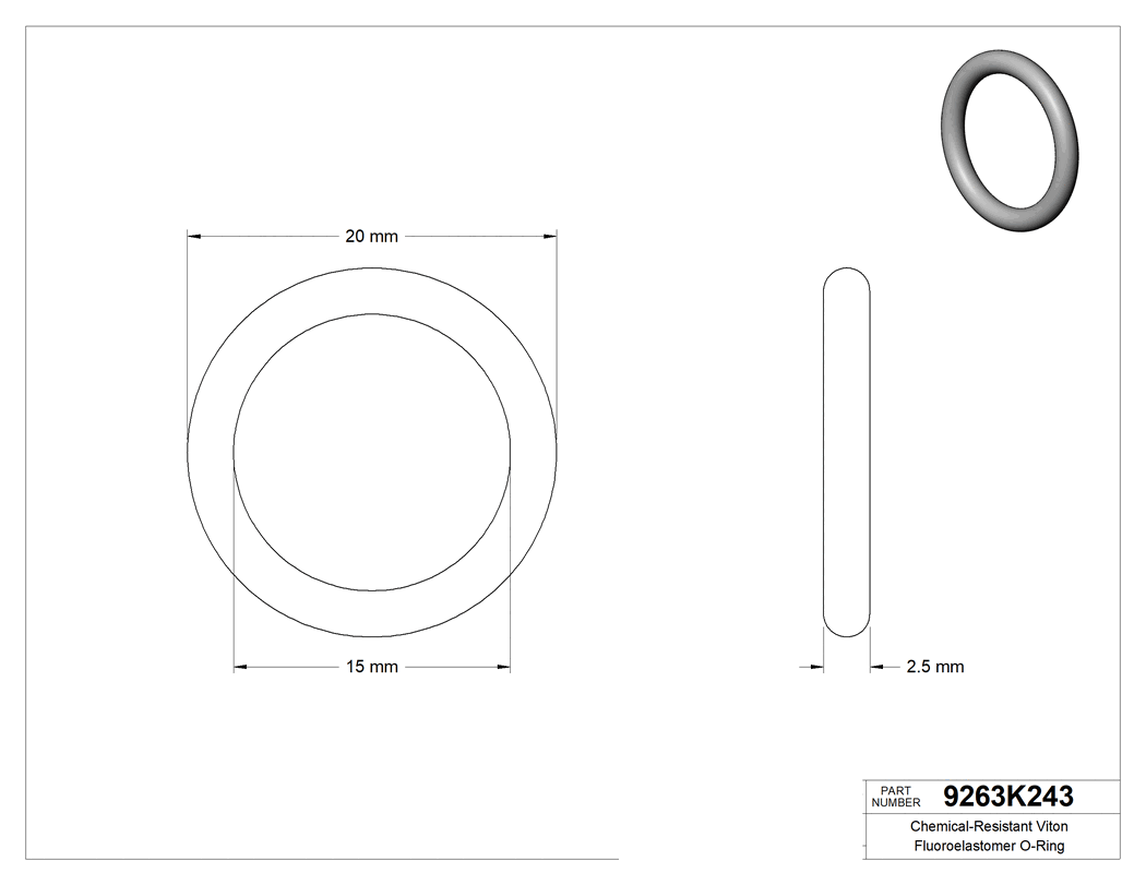 Technical drawing - 9263K243